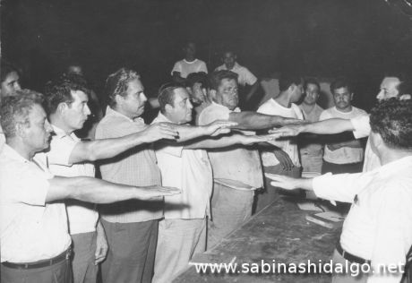 Toma de protesta a la directiva de la Unión de Mecánicos en 1970