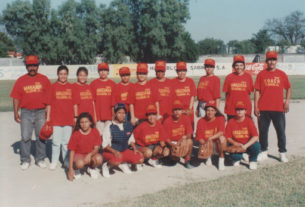 Equipo de softbol femenil Amazonas de Villaldama en 1996